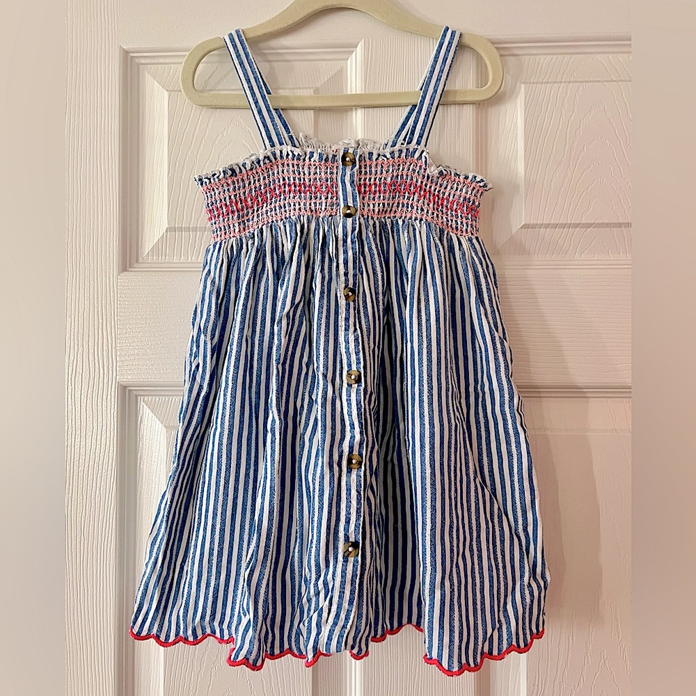 Cat & Jack Blue and Pink Smocked Dress